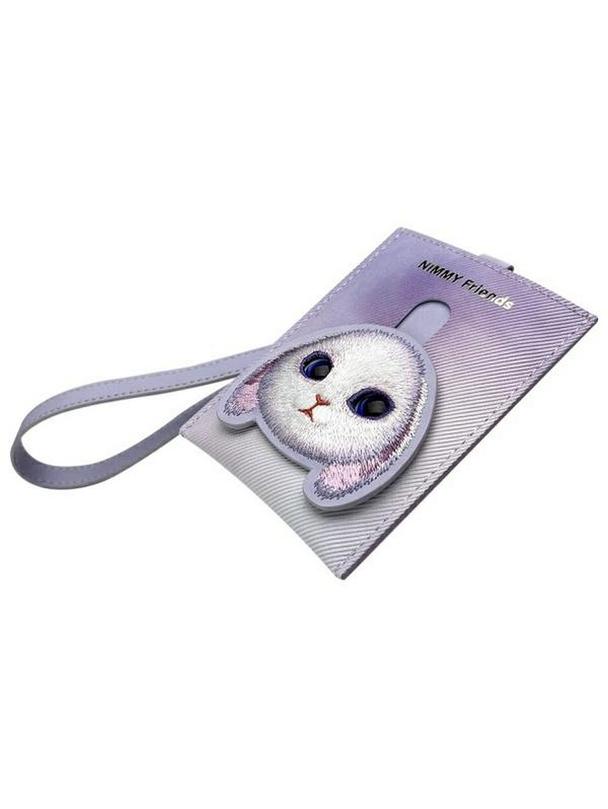 NIMMY portfel na karty BIG EYED PET 2.0 Rabbit fioletowy