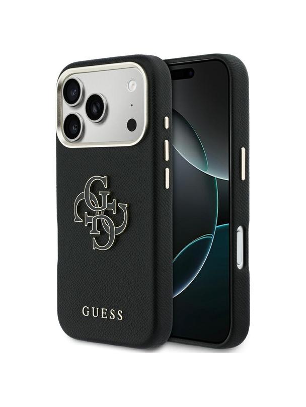 GUESS futerał do IPHONE 17 Pro Max GUHCP17X5PS4RGGK (PU FW Resin Logo) czarny