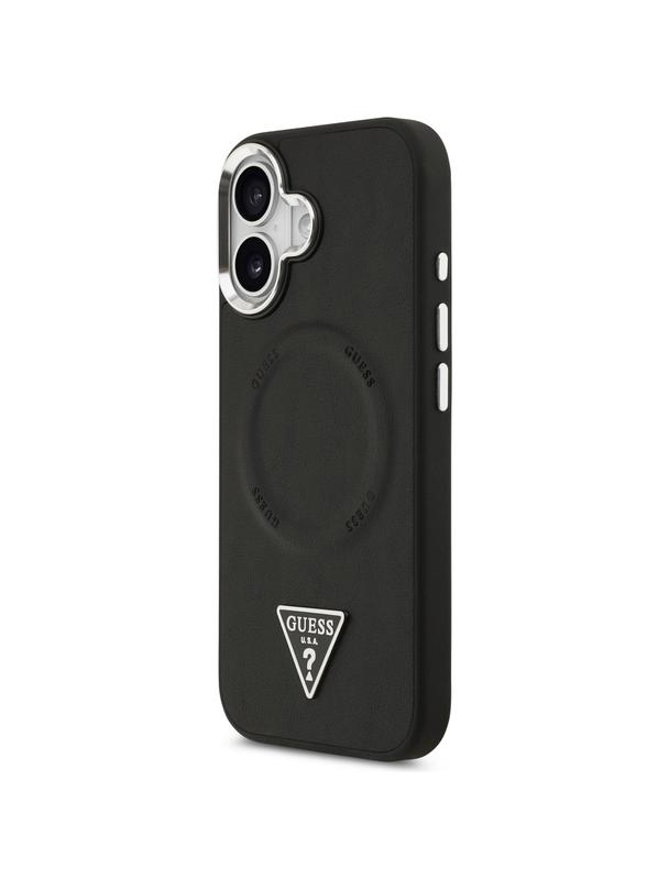 GUESS futerał do IPHONE 17 kompatybilny z MagSafe GUHMP17SPSDTSCMK (PU W/ Triangle Logo) czarny