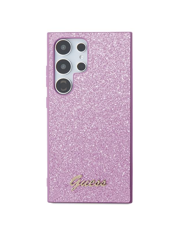 GUESS futerał do SAMSUNG S24 Ultra GUHCS24LHGGSHU (Glitter Script) fioletowy