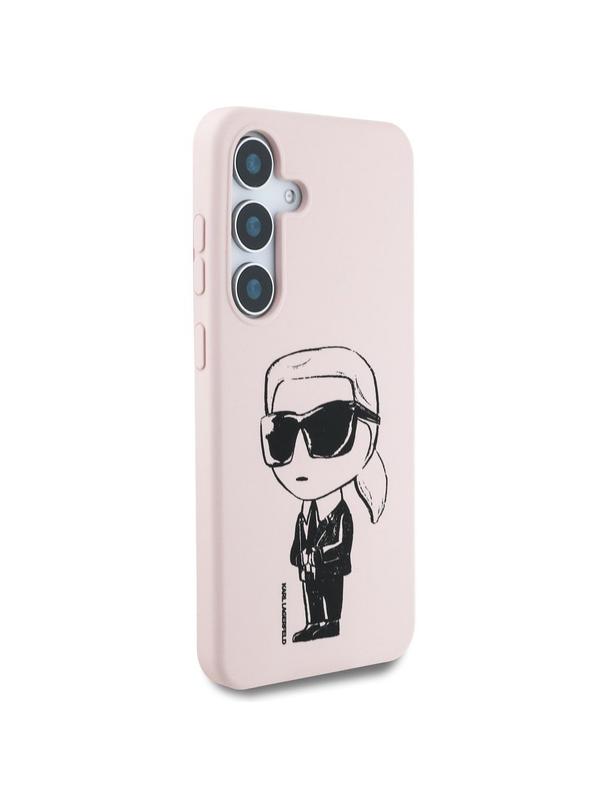 KARL LAGERFELD futerał do SAMSUNG S25 KLHMS25SPNYKGRTP (Magnetic Silicone Graffiti Ikonik) różowy