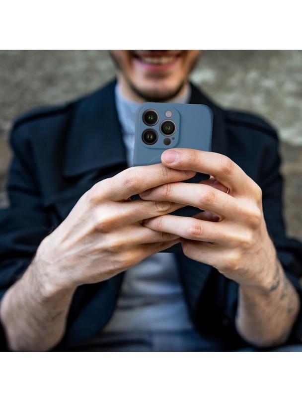 Futerał SILICONE MAG COVER kompatybilny z MagSafe do IPHONE 15 niebieski