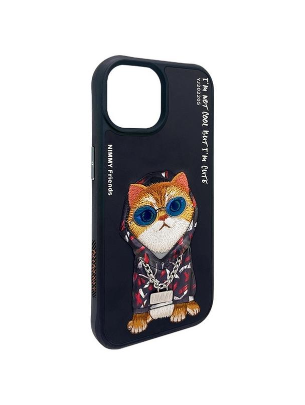 NIMMY futerał GLASSES COOL CAT do IPHONE 15 czarny
