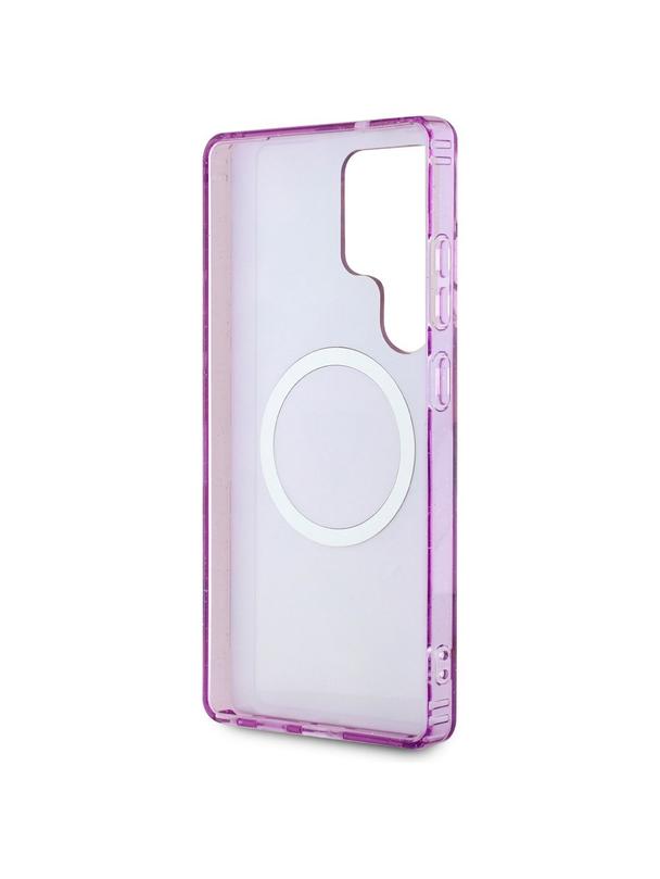 GUESS futerał do SAMSUNG S25 Ultra GUHMS25LHFLPEDU (Magnetic IML Metal Glitter Flowers Triangle) fioletowy