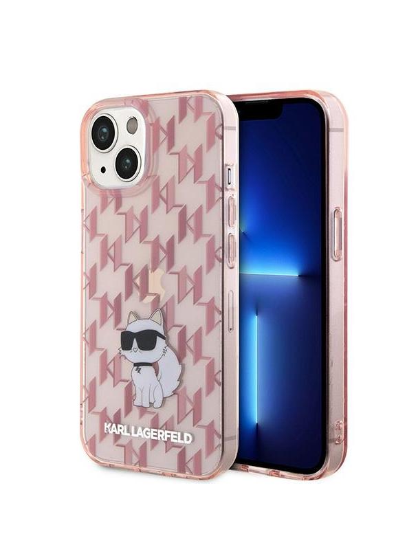 KARL LAGERFELD futerał do IPHONE 15 KLHCP15SHNCMKLP (Monogram) różowy