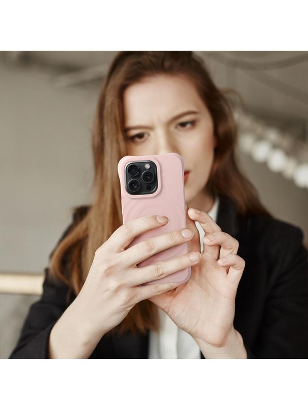 Silicone Zephyr Mag Cover kompatybilny z MagSafe do IPHONE 14 PRO MAX różowy