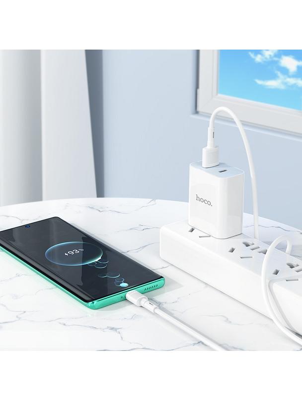 Kabel USB A do USB C Hoco 3A 1 m X83 biały