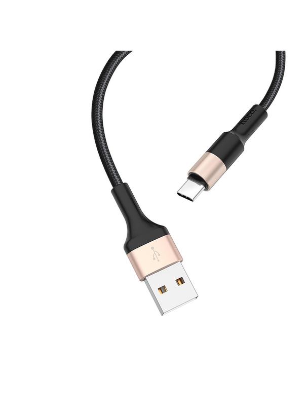 Kabel USB A do USB C Hoco 2A 1 m X26 czarno złoty