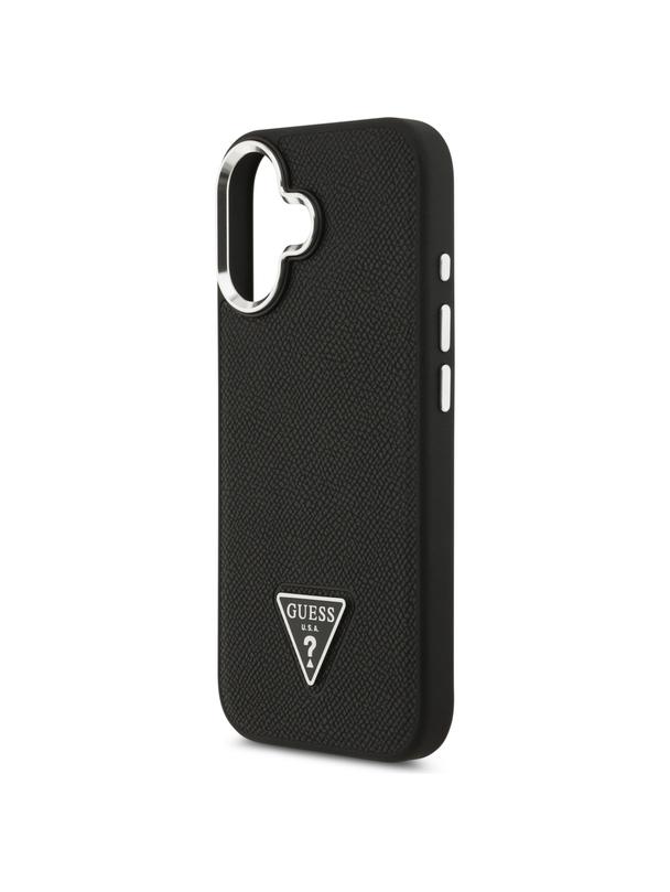 GUESS futerał do IPHONE 17 kompatybilny z MagSafe GUHMP17SPGTSPSK (Grained PU Triangle Logo) czarny
