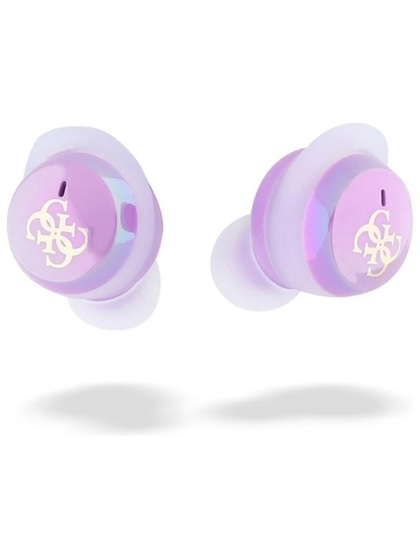 GUESS słuchawki bezprzewodowe bluetooth TWS GUTWSJ144ESU (Mini Iridescent 4G Printed Logo) fioletowe