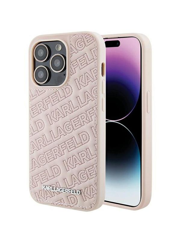 KARL LAGERFELD futerał do IPHONE 15 Pro KLHCP15LPQKPMP (Quilted Pattern) różowy