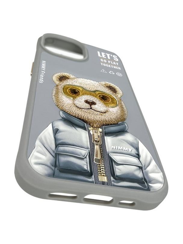 NIMMY futerał COOL&CUTE 2.0 Bear do IPHONE 15 szary