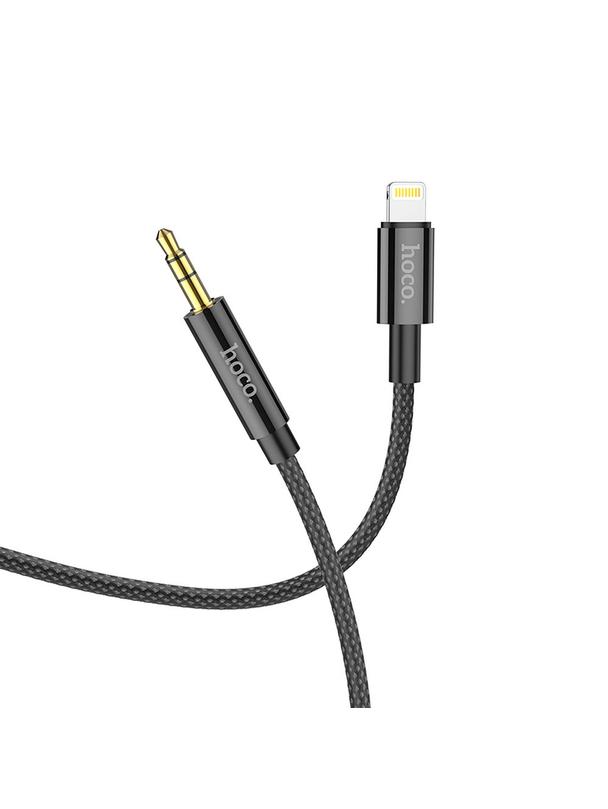 Kabel AUX Jack 3,5 mm do Lightning Hoco 1 m UPA19 czarny
