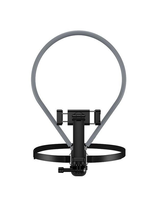 Uchwyt na telefon na szyję uniwersalny Hoco K30 szaro czarny