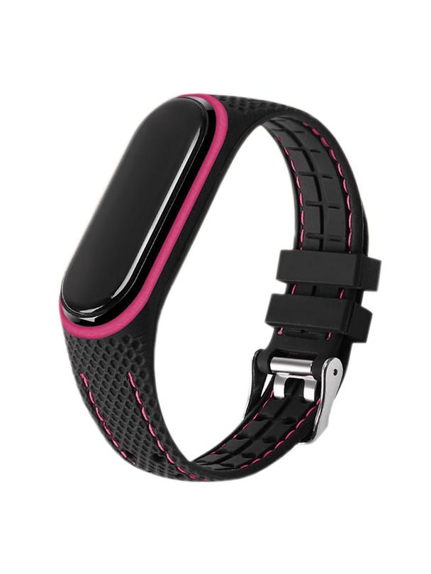 Pasek z elastomeru LIFESTYLE do XIAOMI Mi Band 7 czarny (06)