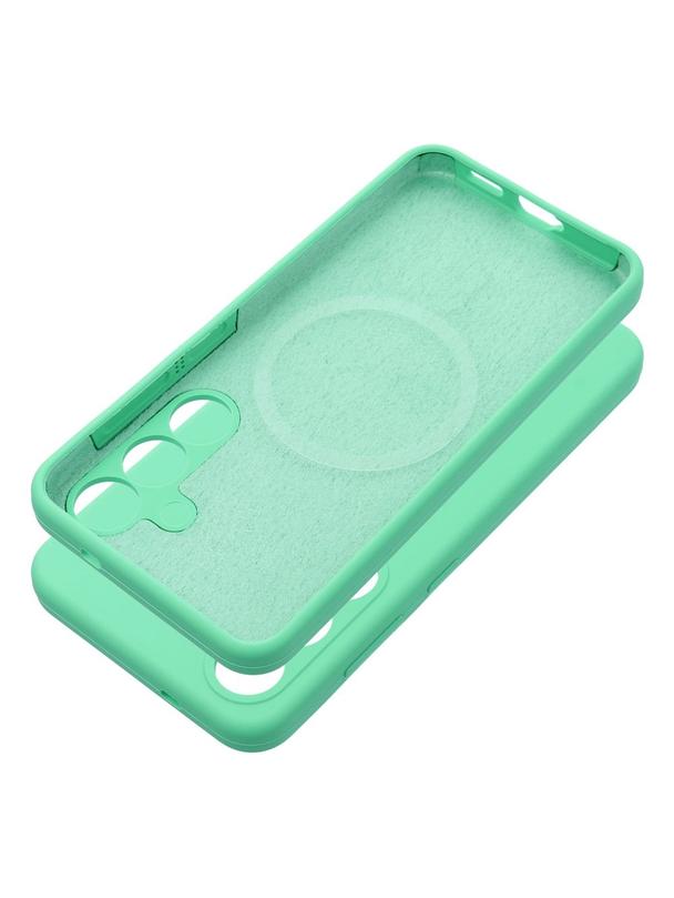 Futerał SILICONE 2mm do SAMSUNG S25 kompatybilny z MagSafe miętowy