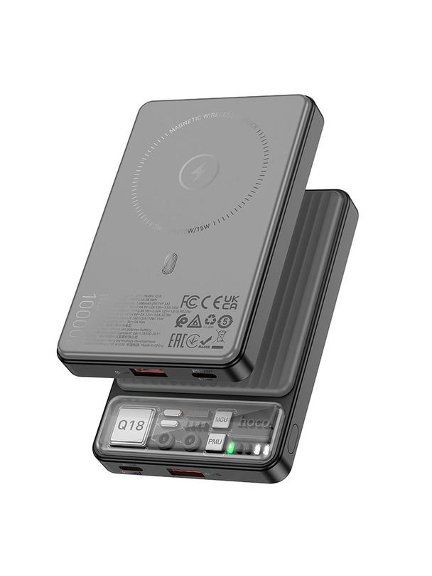 Powerbank zgodny z MagSafe Hoco 10000 mAh QC3.0 PD 3A 22,5W Q18 czarny