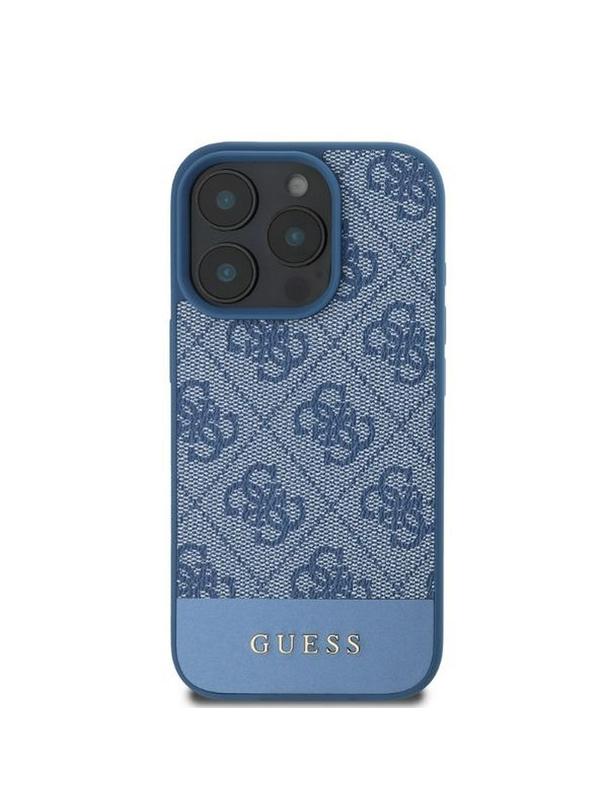 GUESS futerał do IPHONE 16 Pro GUHCP16LG4GLBL (4G PU Bottom Stripe) niebieski