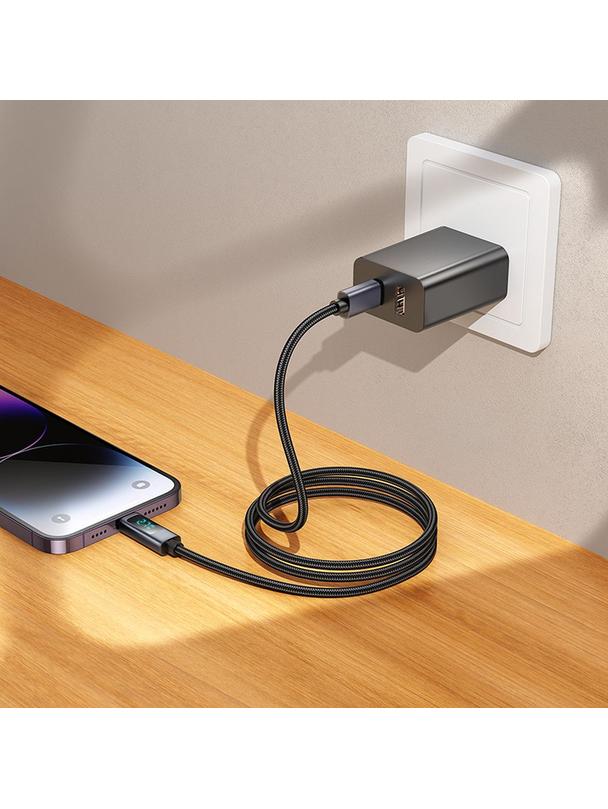 Kabel USB C do Lightning Hoco PD 27W z wyświetlaczem 1 m X112 czarny