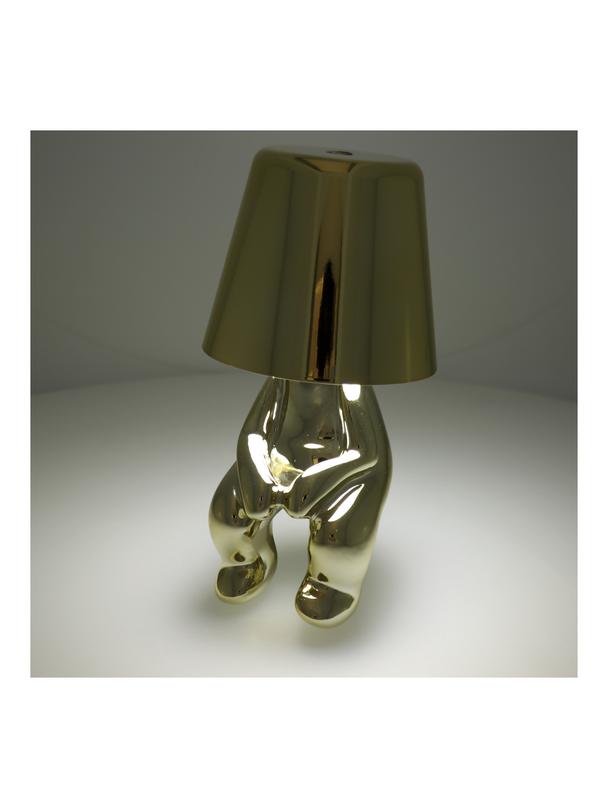 Lampka nocna GOLD MAN Art Deco siedzący (wzór 2) MLTL