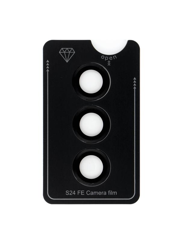 Osłona aparatu PROTECTOR 9H + aplikator do SAMSUNG S24 FE czarna