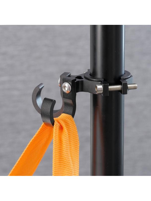 Hak uchwyt na zakupy podwójny do roweru / hulajnogi aluminiowy FS366-005 czarny