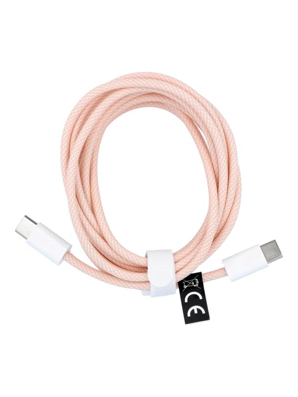 Kabel USB C do USB C PD QC3.0 3A 60W 2 m C263 różowy