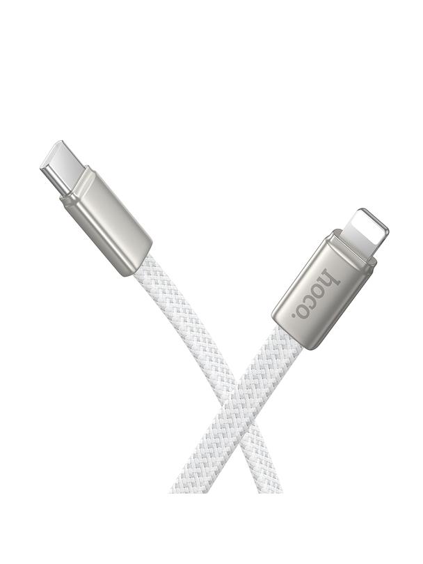 Kabel USB C do Lightning Hoco PD 30W 1 m płaski  X125 biały