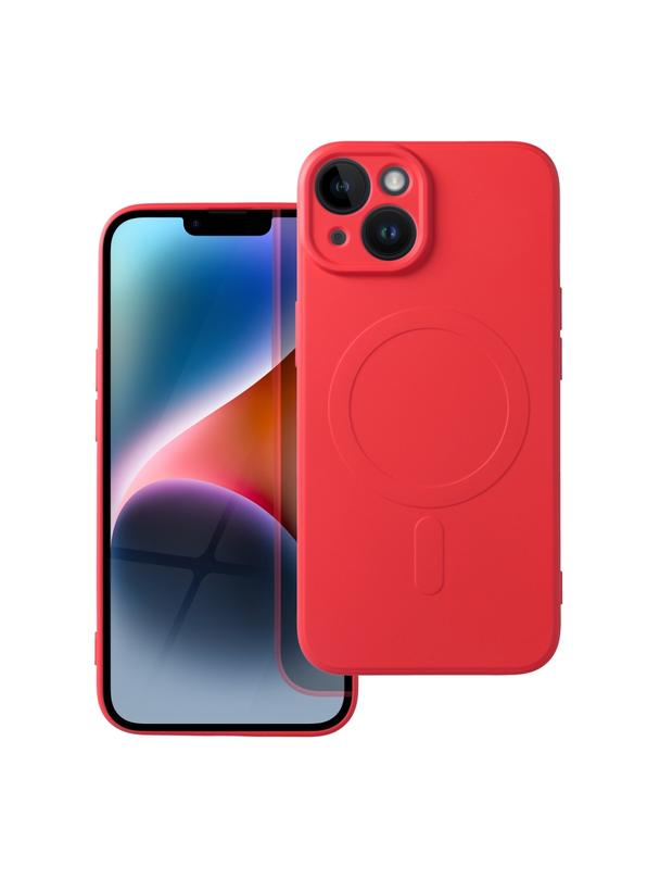 Futerał SILICONE MAG COVER kompatybilny z MagSafe do IPHONE 14 czerwony