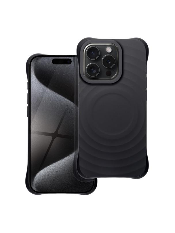 Silicone Zephyr Mag Cover kompatybilny z MagSafe do IPHONE 15 PRO czarny
