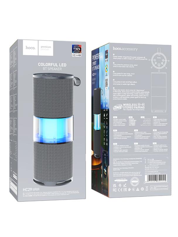Głośnik bluetooth 7,5W 3h Hoco HC29 szary