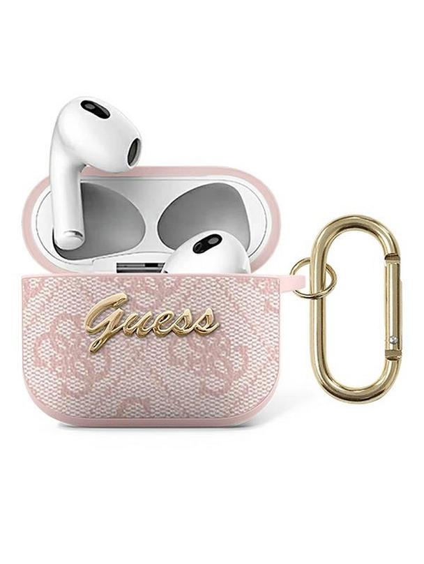 GUESS futerał do APPLE AirPods 3 GUA34GSMP (4G Script Metal Collection) różowy