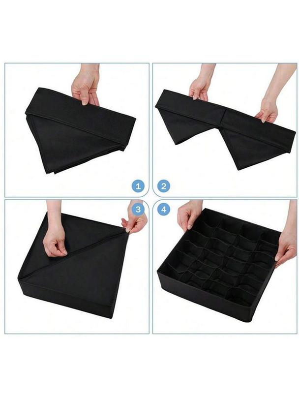 Organizer na bieliznę skarpetki do szuflady 24 przegródki RC-K-1087 czarny