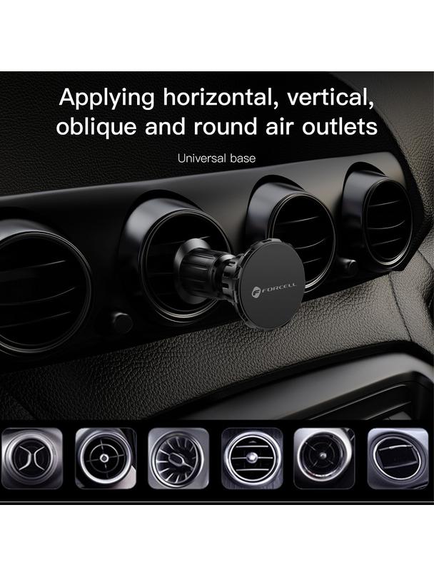 Uchwyt na telefon do samochodu magnetyczny Forcell F-Grip MagElite do kratki czarny