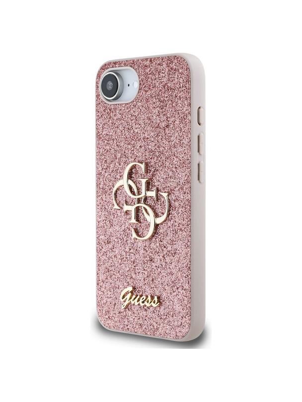 GUESS futerał do IPHONE 16e (SE 4 2025) GUHCPSE4HG4SGP (Fixed Glitter Big 4G) różowy
