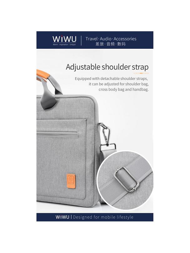 WiWU - Wodoodporna torba na laptopa 14" Pioneer Pro - szara