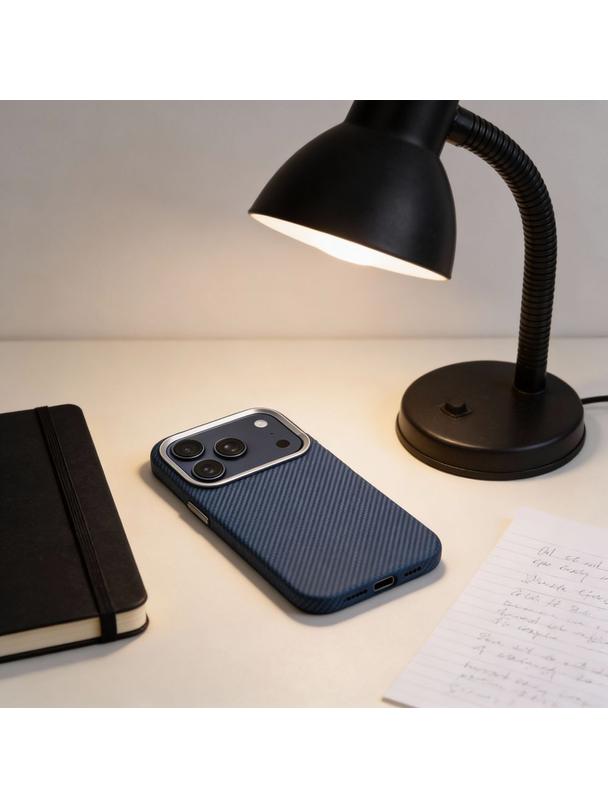 Futerał do iPhone 17 AIR Kevlar zgodny z MagSafe niebieski