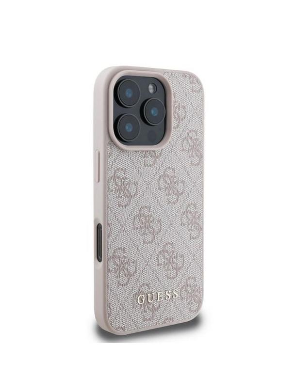 GUESS futerał do IPHONE 16 Pro Max GUHCP16XG4GFPI (PU 4G Classic) różowy