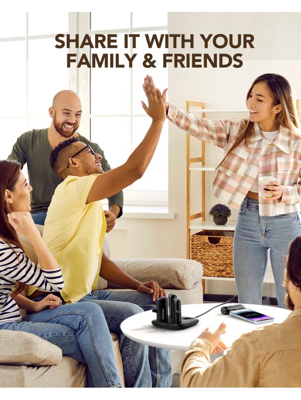 Powerbank Veger Pogo (W007CK) zestaw 4 x 5000 mAh czarny