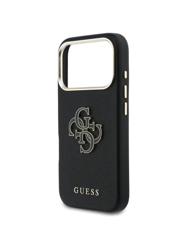 GUESS futerał do IPHONE 17 Pro GUHCP17L5PS4RGGK (PU FW Resin Logo) czarny