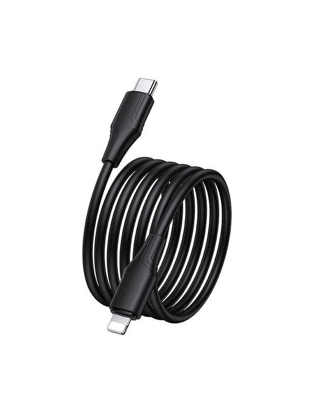 Kabel USB C do Lightning Hoco 27W silikonowy 1 m X124 czarny