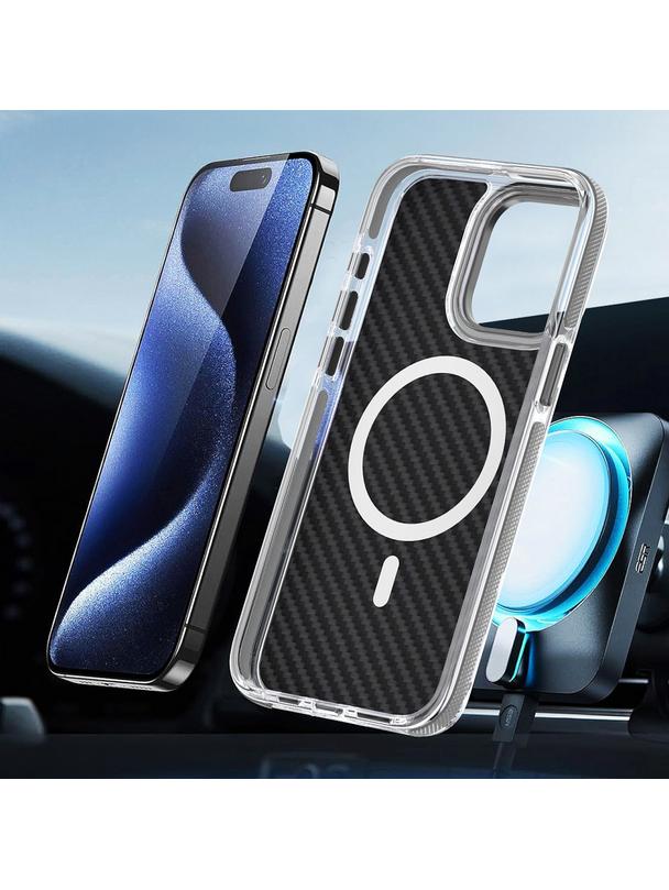 Futerał FIBER kompatybilny z MagSafe do IPHONE 17 szary