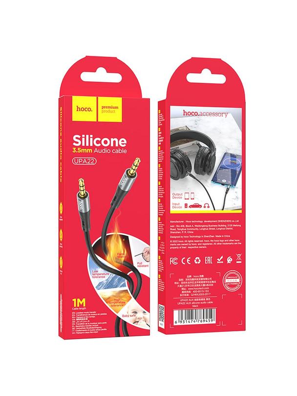 Kabel AUX Jack 3,5 mm do Jack 3,5 mm Hoco 1 m UPA22 czarny