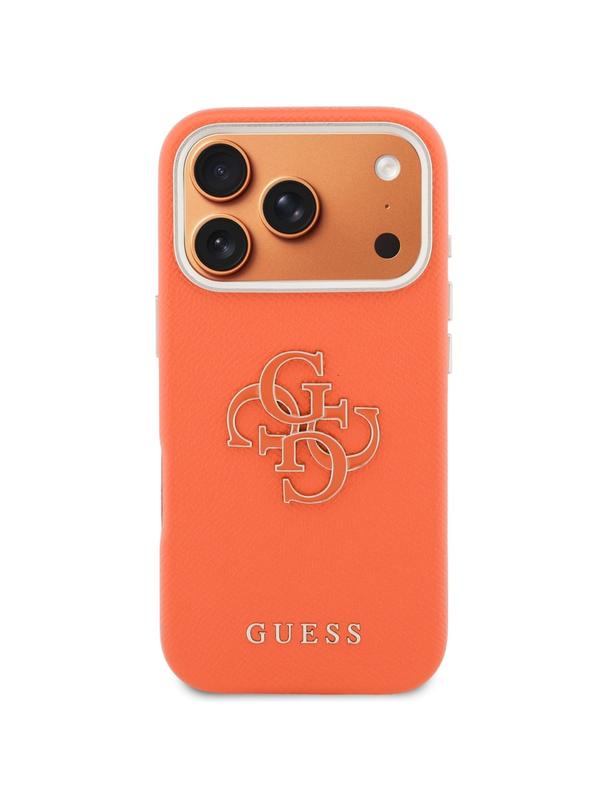 GUESS futerał do IPHONE 17 Pro GUHCP17L5PS4RGGO (PU FW Resin Logo) pomarańczowy