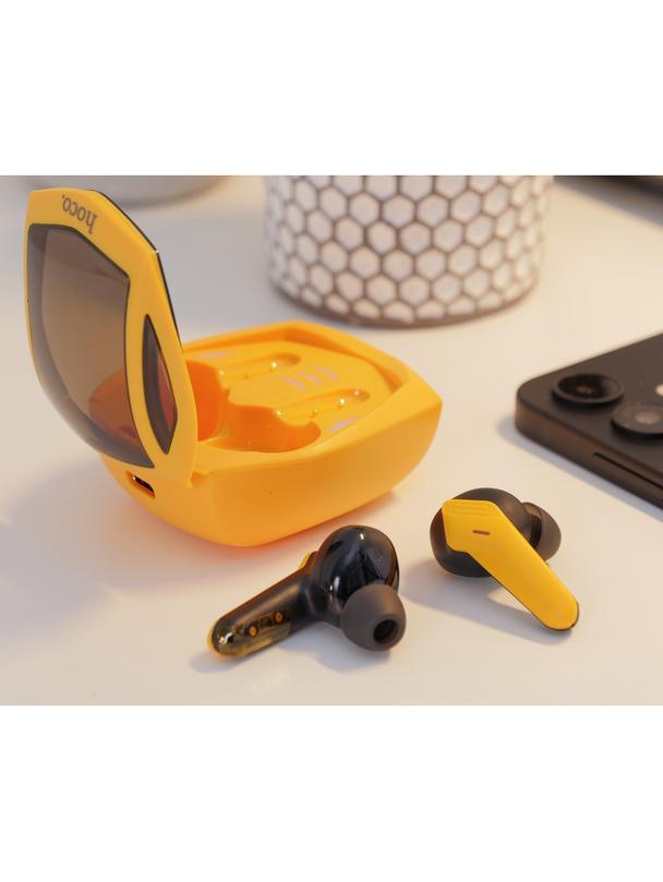 Słuchawki bezprzewodowe douszne Hoco TWS EW28 żółte