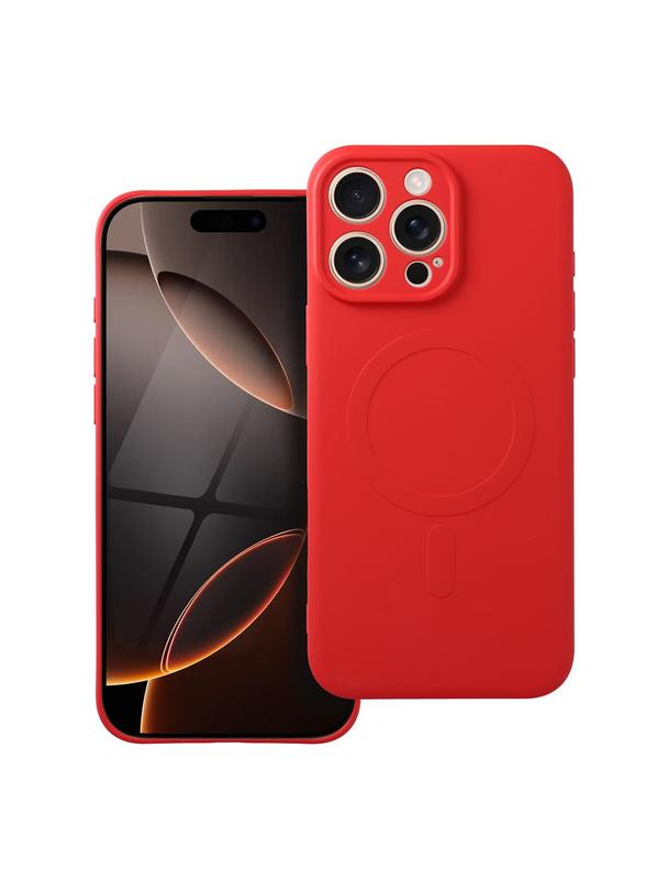Futerał SILICONE MAG COVER kompatybilny z MagSafe do IPHONE 16 Pro Max czerwony