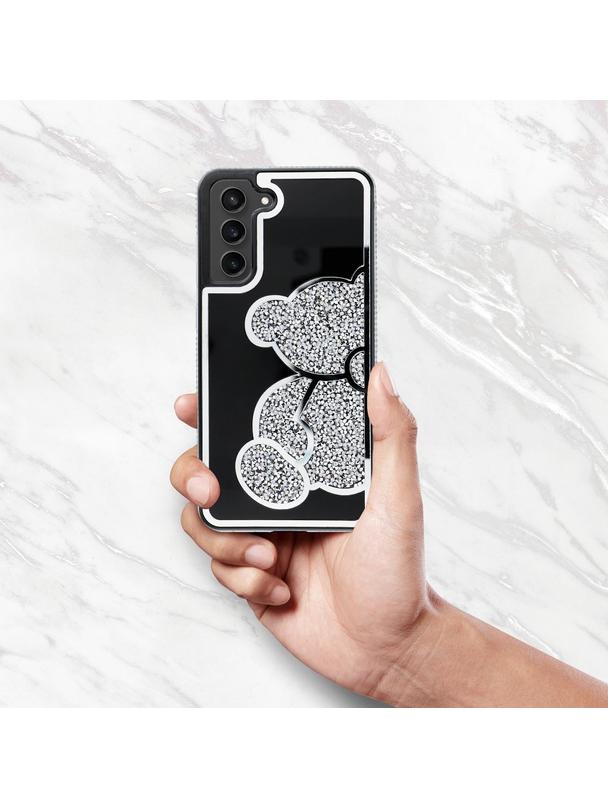 Futerał TEDDY BEAR do SAMSUNG A13 4G srebrny