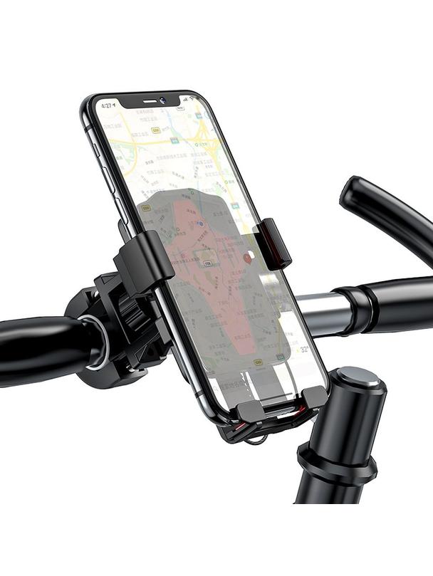 Uchwyt na telefon do roweru / motocykla Hoco do kierownicy CA73 czarno czerwony