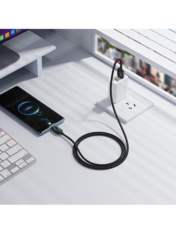 Kabel USB A do USB C Hoco 3A 1,2 m z LCD U146 czarny