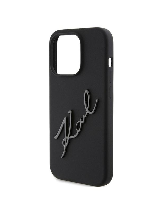 KARL LAGERFELD futerał do IPHONE 15 Pro Max KLHCP15XSKSBMCK (Silicone Karl Script Logo) czarny